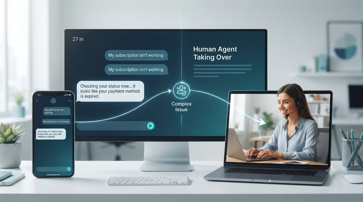 AI to human handoff in customer support