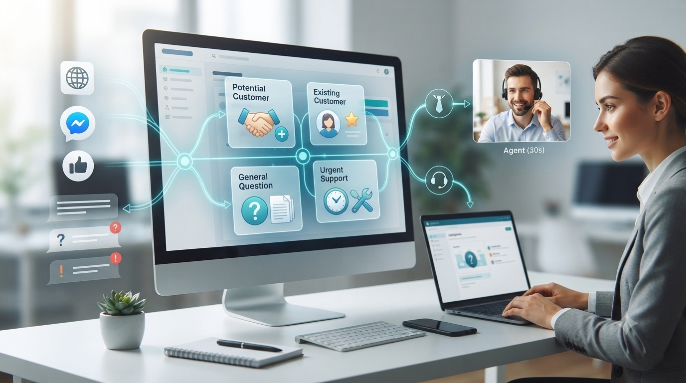 AI lead qualification and customer support routing