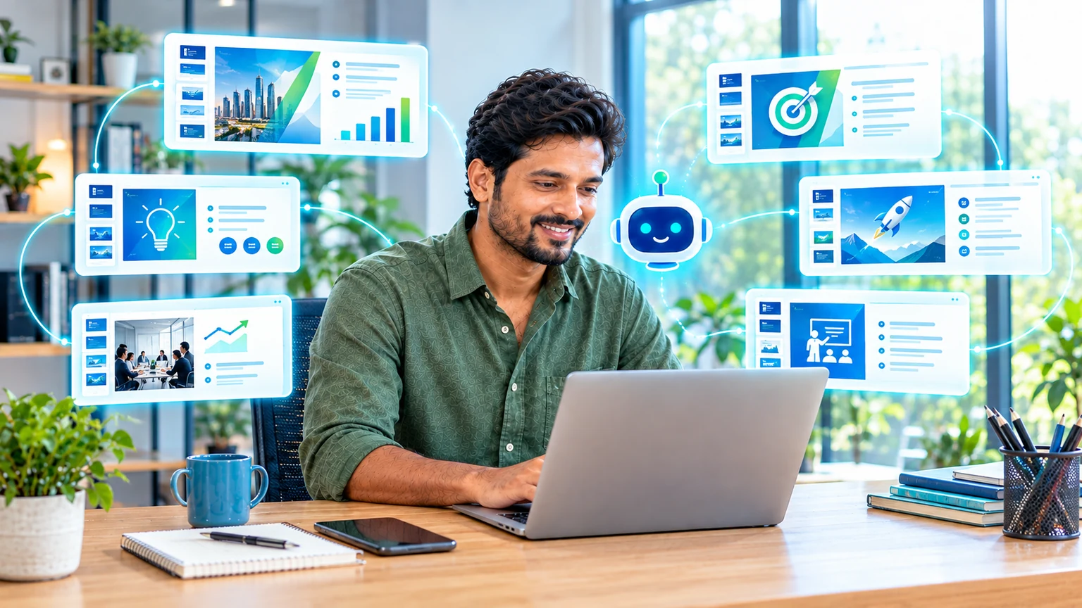 AI presentation workflow for small businesses