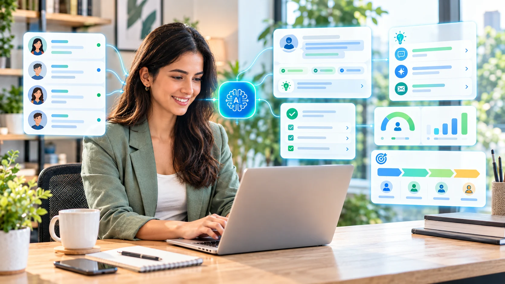 AI sales assistant helping a small business organize customer conversations and sales opportunities