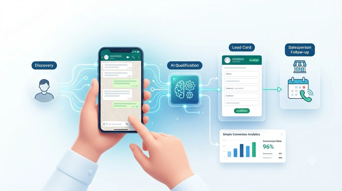 AI-powered WhatsApp lead qualification and salesperson follow-up